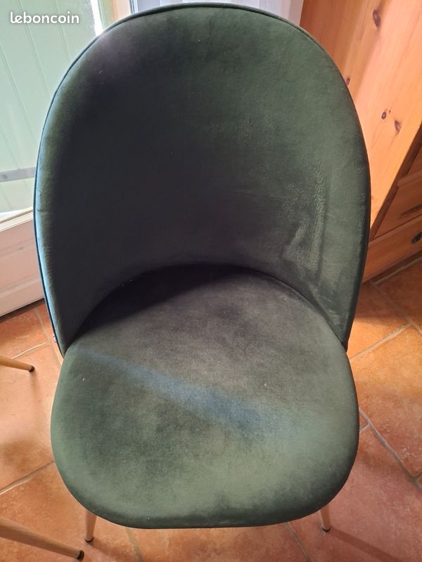Lot 3 chaises velours (image 2)