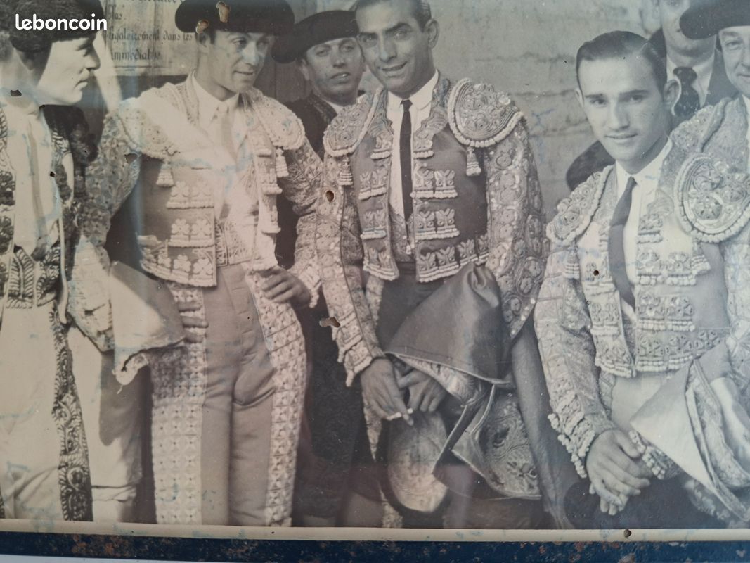 Photo Photographie ancienne dans cadre Corrida de Bordeaux 1938 Cagancho, Estudiante, Rafaelillo (image 5)