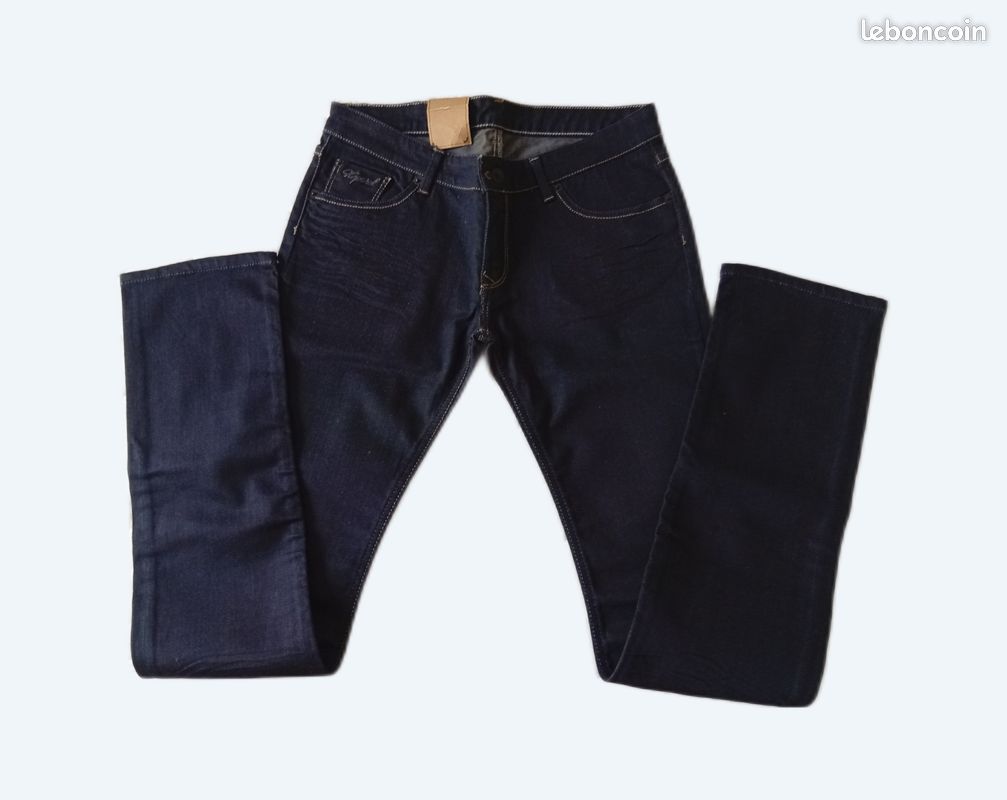 Jean stretch skinny ceinture foulard denim stone fille | La Halle