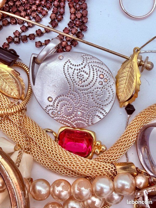 Lot De Bijoux Anciens Vintage Fantaisie - Lot N°26, Multicolore, Bon état