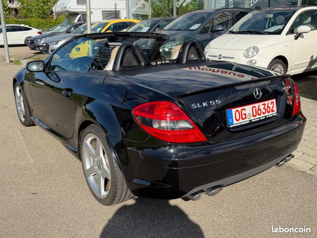 Mercedes SLK 55 AMG Roadster 360ch - 1 ère main Navi Sièges chauffants Pneus été (image 10)