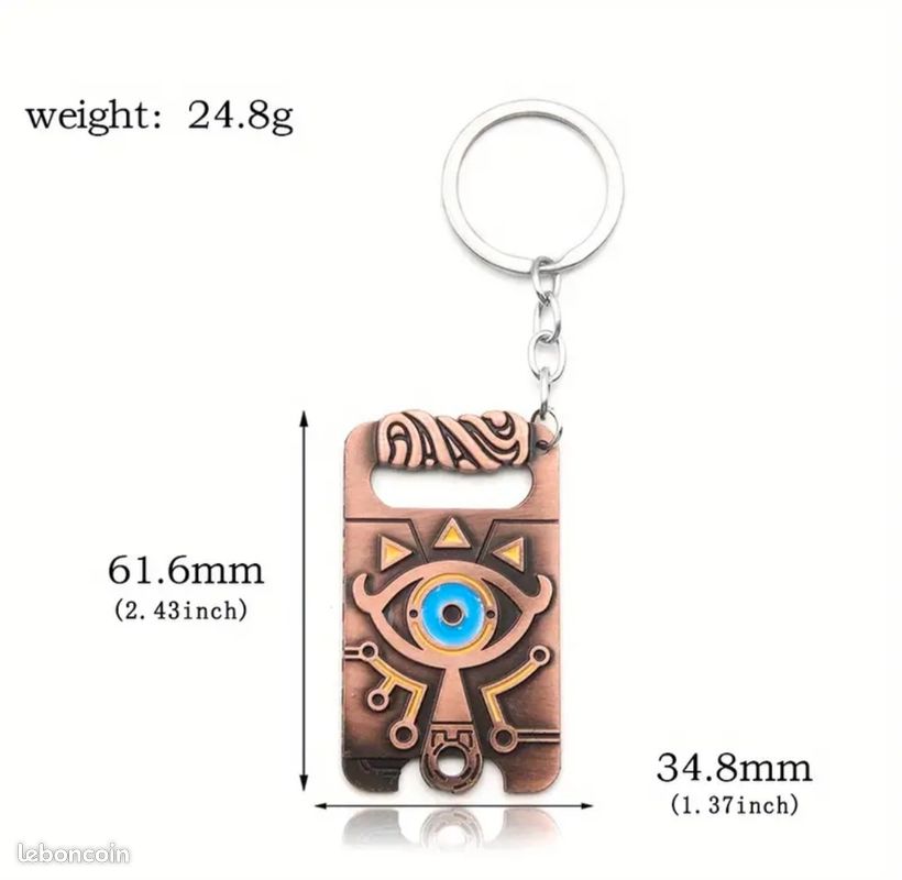 Porte clé Tablette Sheikah Link - Univers de Zelda - Couleur Or / Bronze - Neuf (image 5)