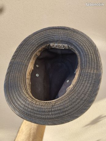 STETSON Traveller Chapeau De Soleil En Coton – Style Vintage Aéré, Protection UV40+, Bord 5,5 Cm, Look Aventurier Élégant