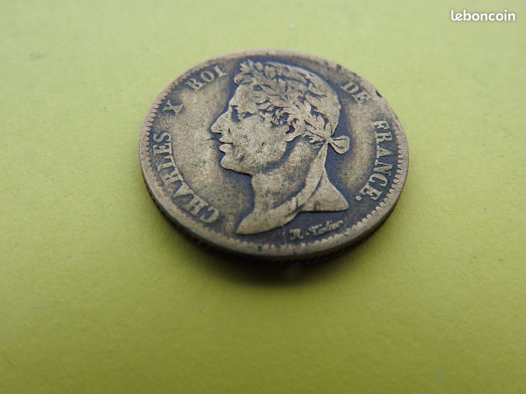 Monnaie Charles X Colonies Françaises 5 Centimes 1827 Atelier H La Rochelle (image 2)