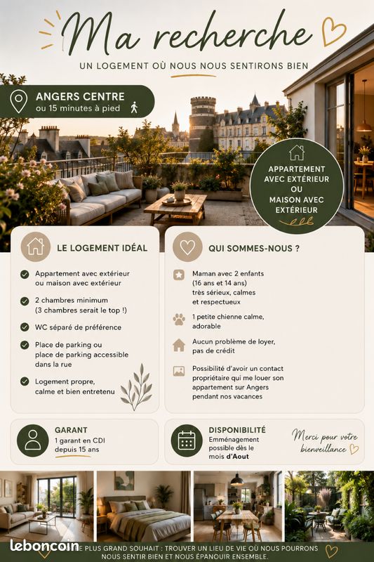 Appartement 2 pièces 50 m² · à Angers · 50 m² · 900 €/mois