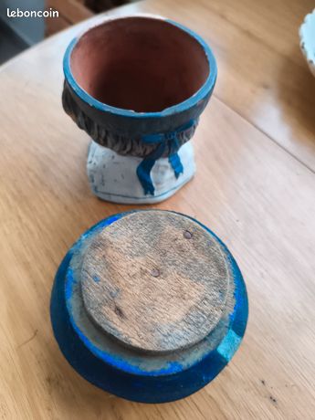 ANCIEN POT À tabac en Terre Cuite Tobacco Jar 19èm Lincoln Dlg Bernard Bloch EUR 175,00