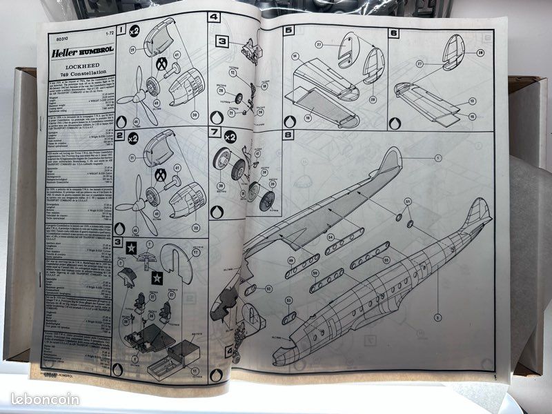 Maquette Heller Lockheed L-749 Constellation 1/72 Air France neuve (image 4)