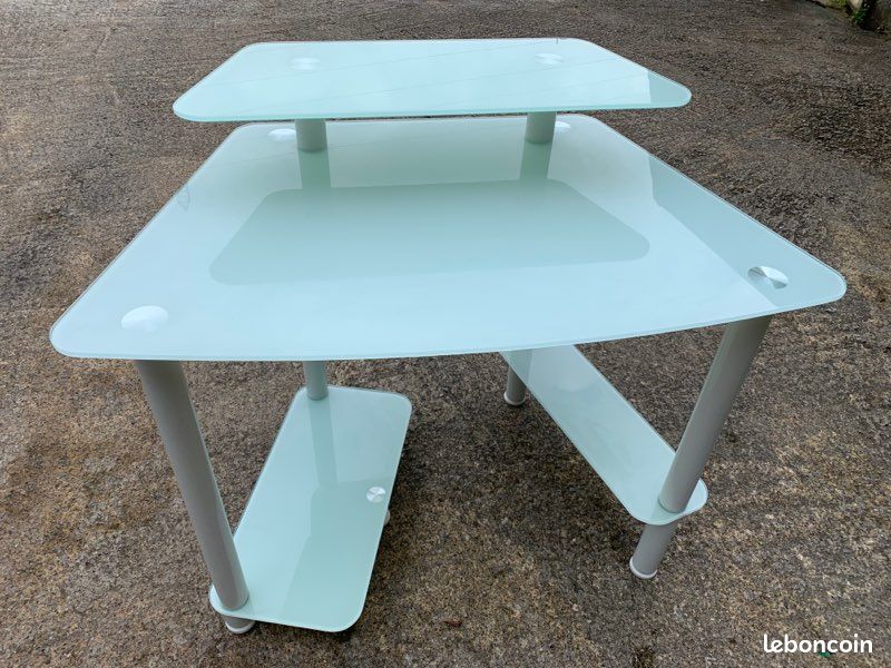 Bureau verre multi plateaux (image 1)
