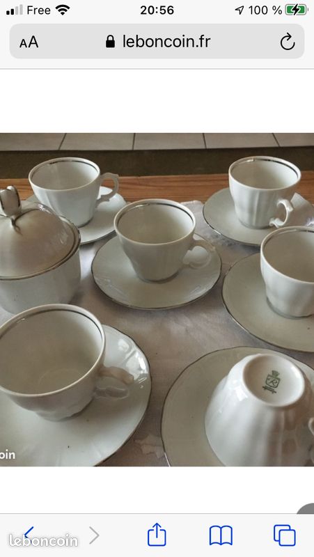 Tasses et sous tasses à café porcelaine Wunsiedel (image 1)