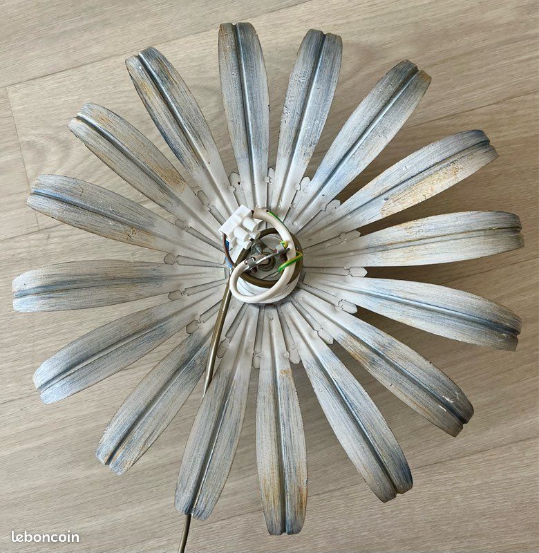 Applique murale en forme de fleur/suspension Art déco/luminaire original en métal, vintage et tendance (image 11)