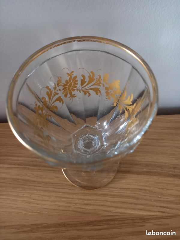 Verre à pied ancien Cristal (image 3)