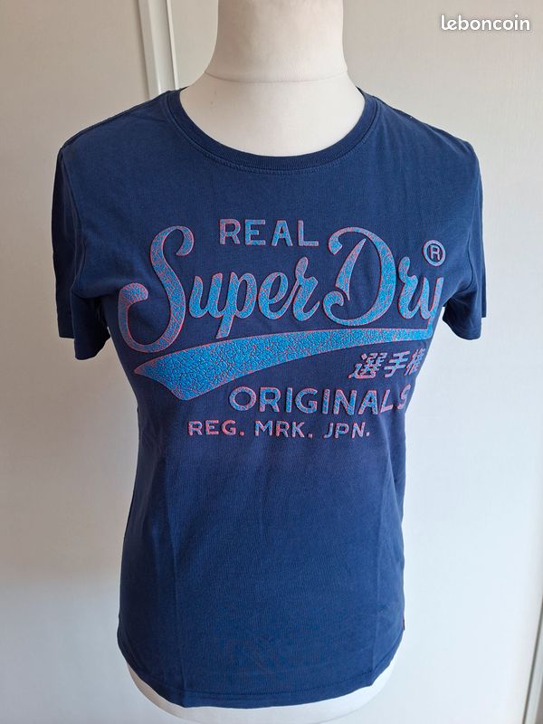 T-Shirt bleu Femme SuperDry (image 1)
