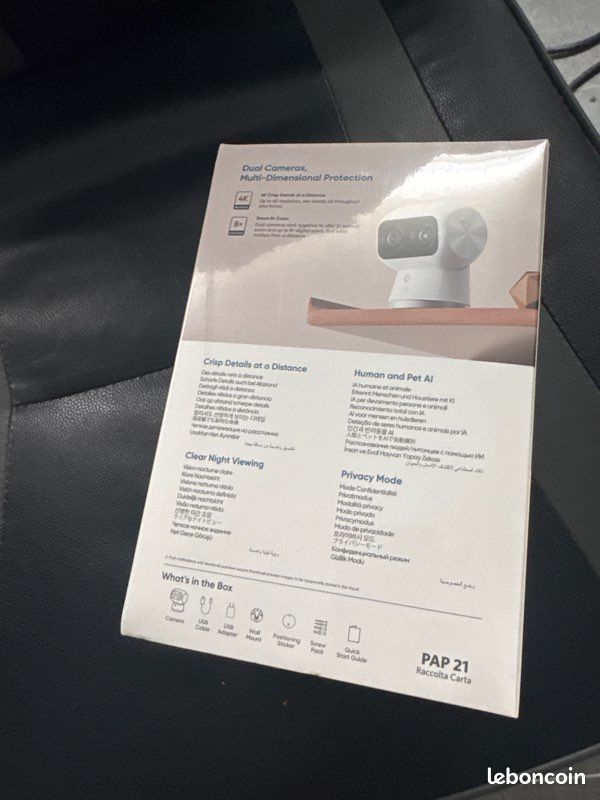 Caméra intérieur Eufy s350 neuve (image 2)