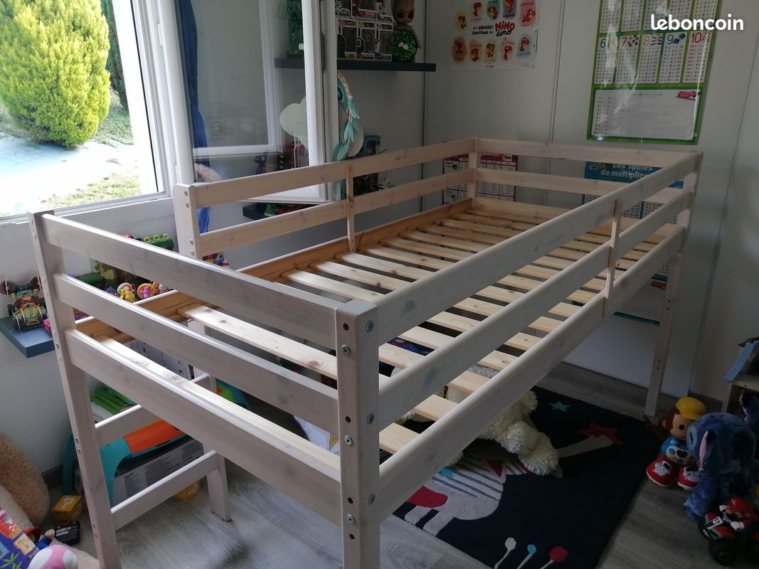 Lit mezzanine mi hauteur enfant (image 1)