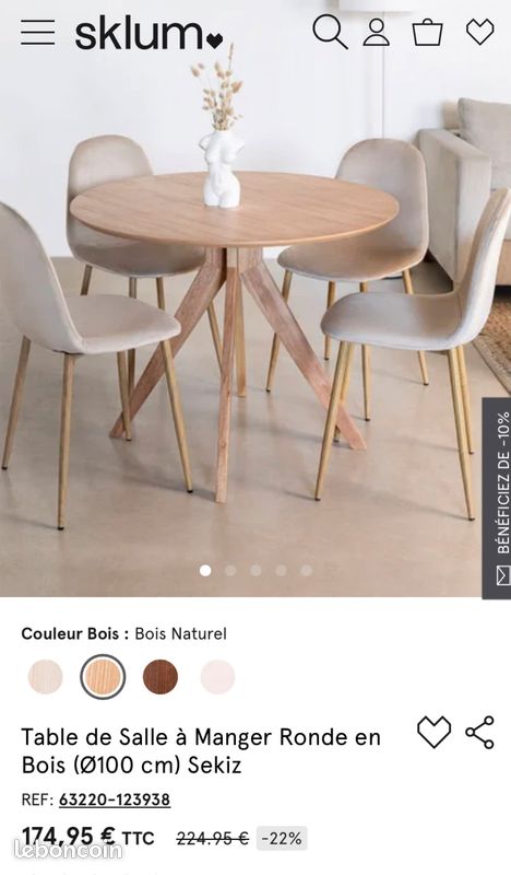 Table en bois SKLUM (image 1)
