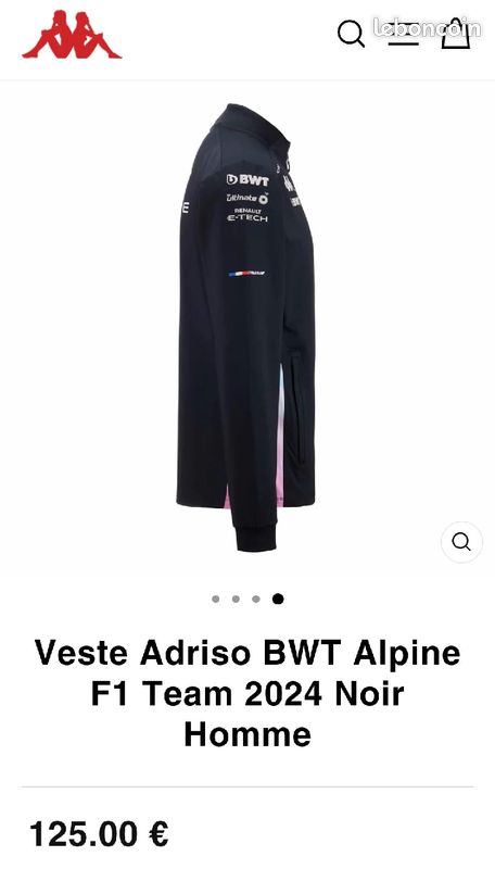 Veste Adriso BWT Alpine F1 Team 2024 Noir Homme (image 3)
