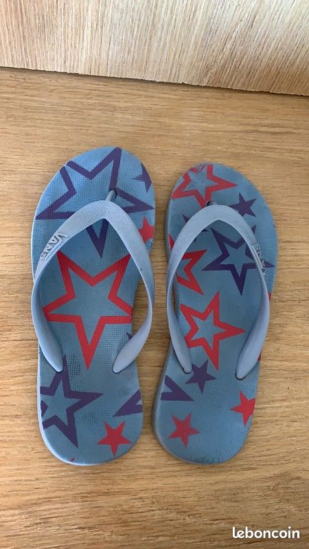 Tongs bleues étoiles Vans P37 (image 3)