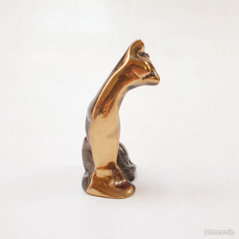 Statue - HAOPYOU - Mini figurine vintage de chat coloré bronze