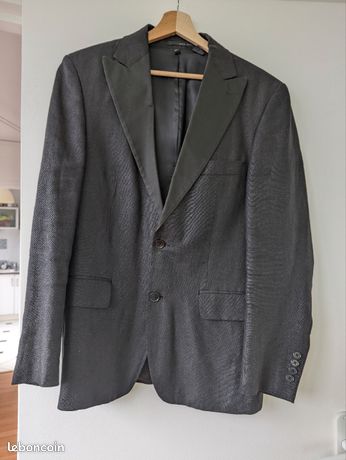 Veste De Costume Homme F&F Noire – Taille 42R, Très Bon état D'occasion, Coupe Classique