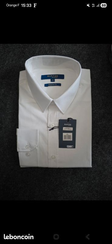 Chemise Burton Blanche Manches Longues Taille 46 Femme - Occasion Très Bon État En Jean