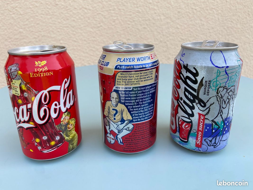 Lot Canettes et bouteilles Coca-Cola (image 3)