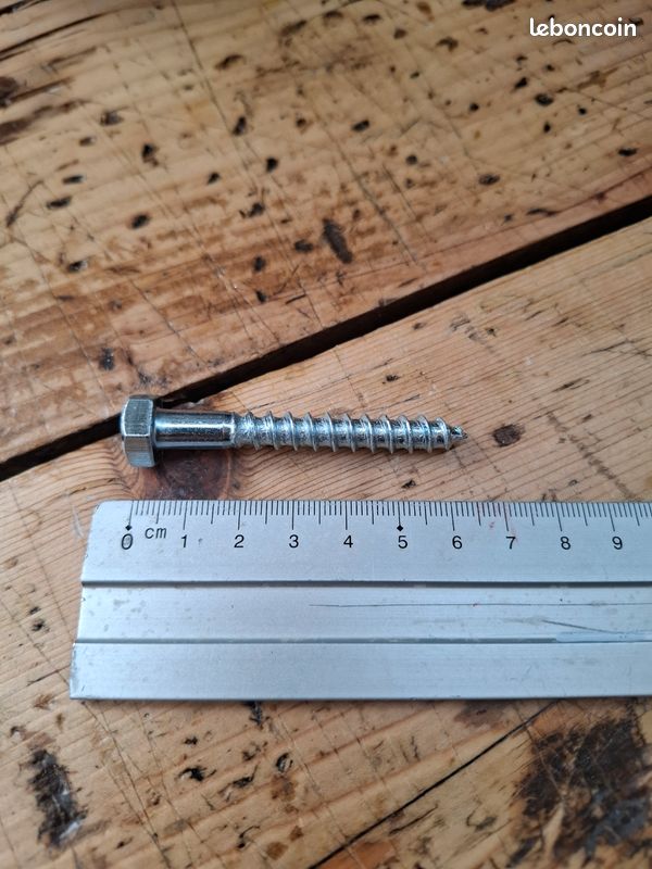 Boîte 200 tirefond à visser bois Index 8x60mm clé 13 (image 3)