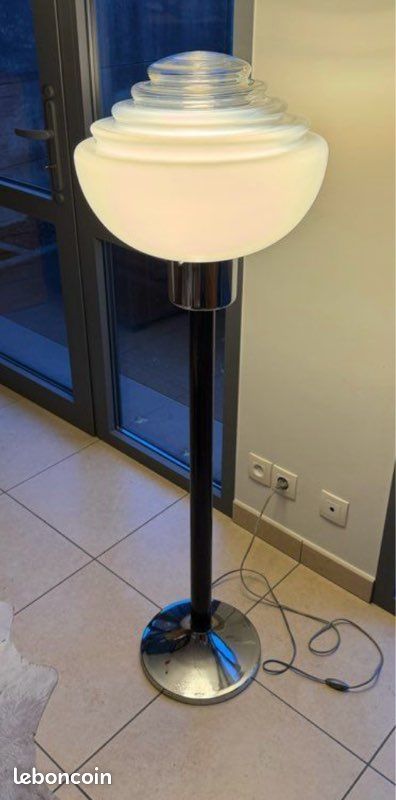 Lampe De Table Vintage Années 70 - Forme Champignon - Space Age - Blanc