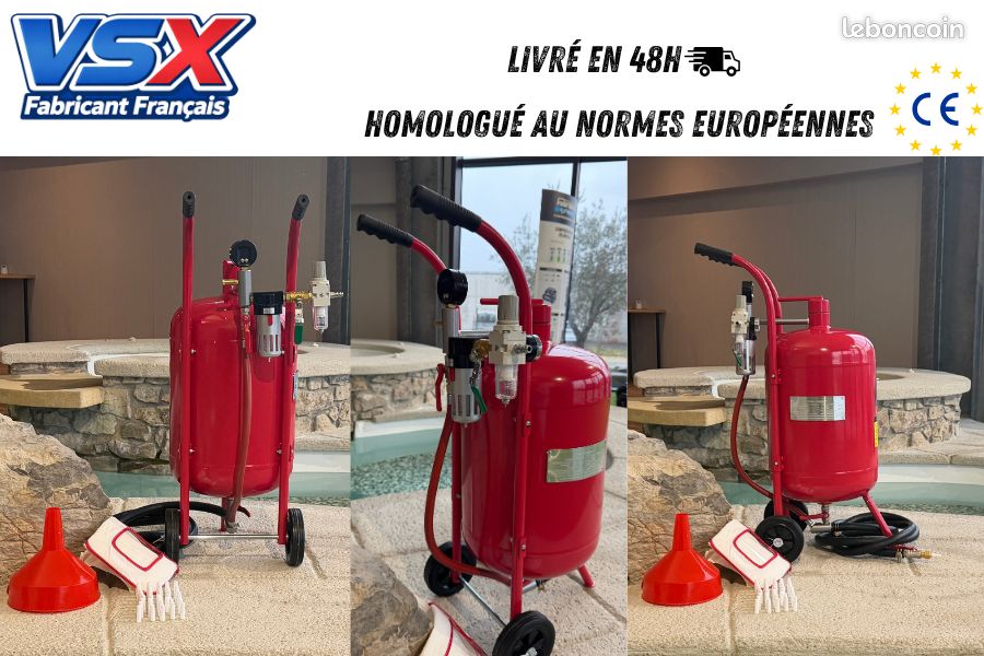 Sableuse Aérogommeuse VSX POP « 37 LITRES » — Réglable en pression — Pack accéssoires complet (image 2)