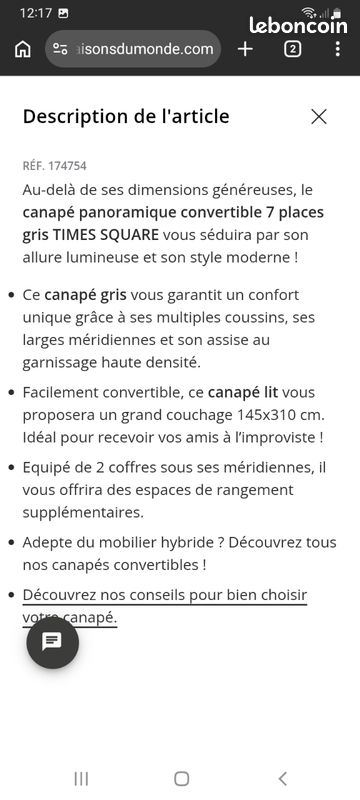 Canapé panoramique (image 6)