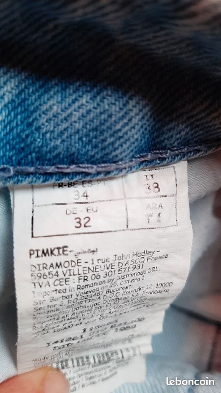 Jean taille haute original bleu pimkie femme 34 (image 8)