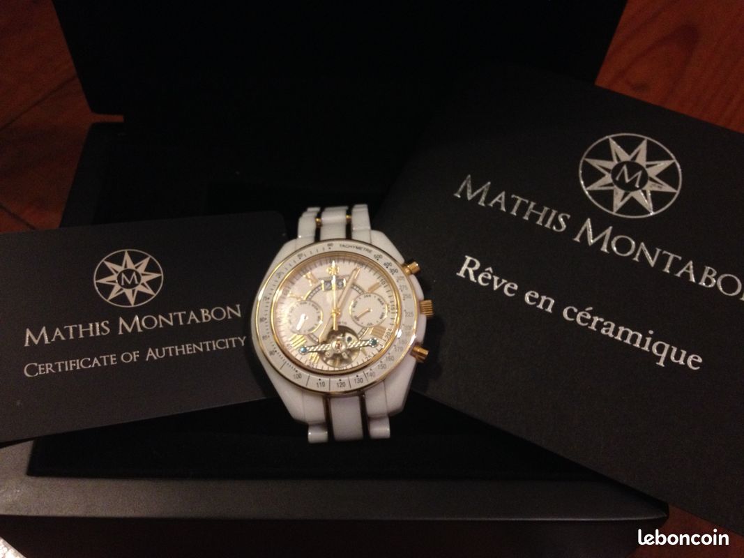 Montre femme Mathis Montabon céramique blanc or (image 1)