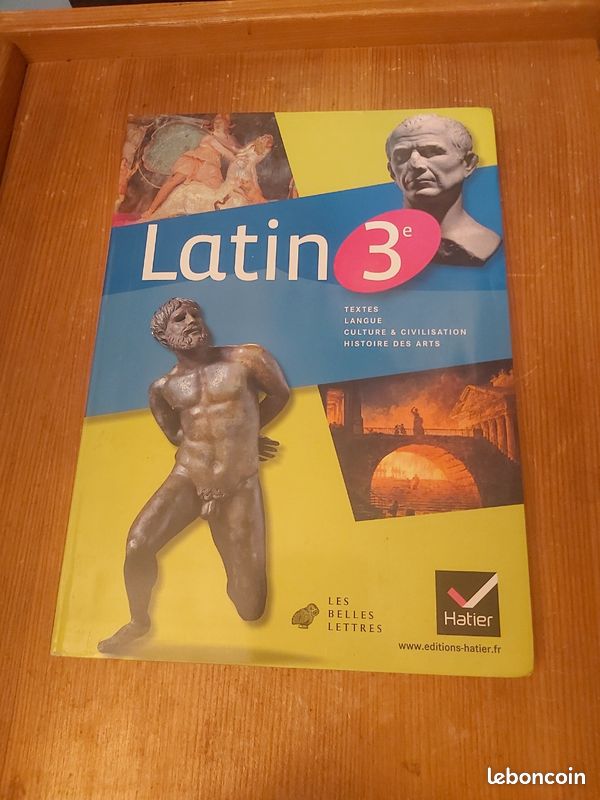 Manuel scolaire Latin 3e, édité par Hatier en association avec Les Belles Lettres (image 1)