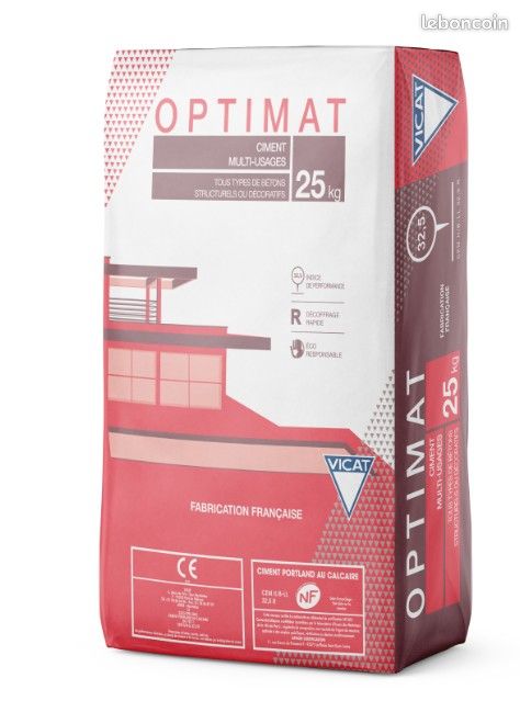 Sac de ciment VICAT 32,5-25Kg Bricolage