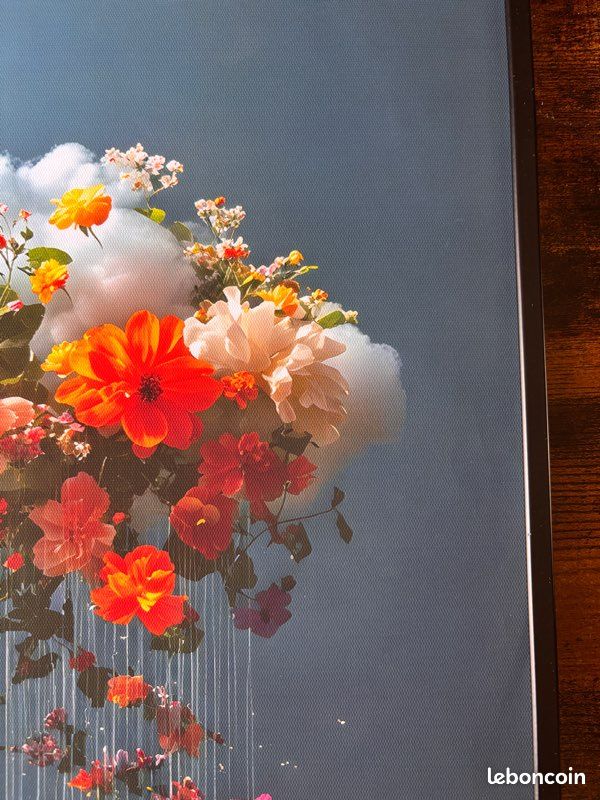 Toile 30x40 — Composition Onirique Nuage de Fleurs & Pluie Fleurie (image 2)