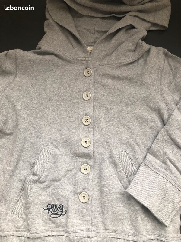 Sweat à capuche gris ROXY T.M (DN95) (image 3)