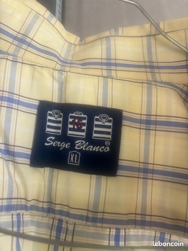 Chemise Habillée SERGE BLANCO – Homme – XL – Coton – Très Bon état