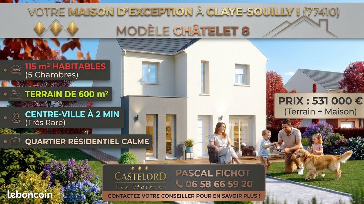 Maison 115 m² · à Claye-Souilly · 115 m² · 531 000 €