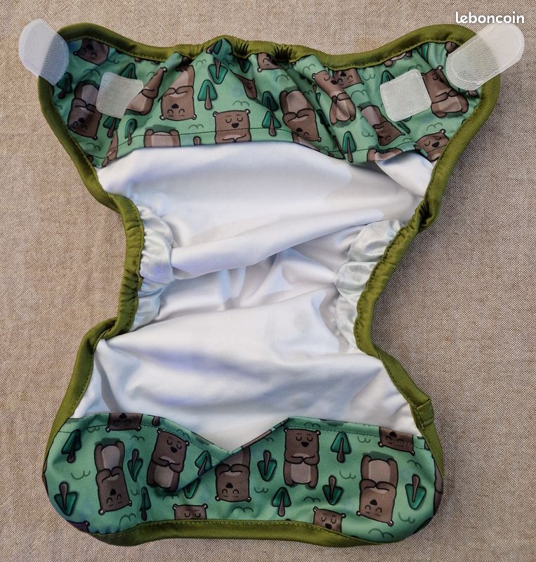 Couche Bum diapers lavable avec 2 Inserts de 0 à 3 ans neuve (image 4)