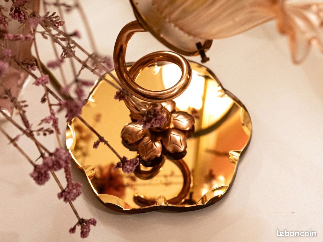 YVCrafts Kaléidoscope En Laiton 15 Cm - Fait Main Avec Perles De Verre - Chambre à Objets Secs - Base Bois - Cadeau Art