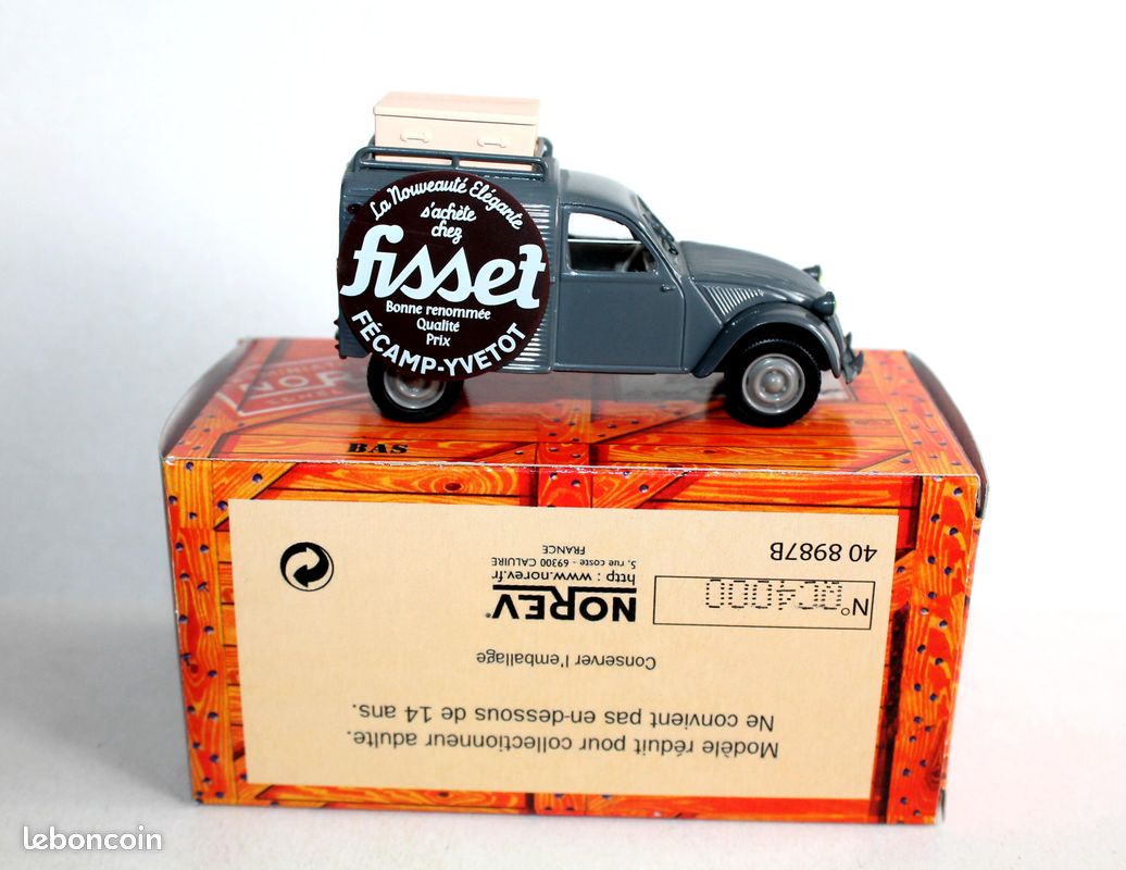 NOREV 1/43 CITROEN 2CV AZU HUILE LESIEUR 1955, FOURGONNETTE VOITURE