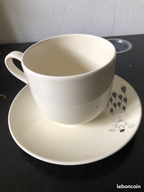 Tasse Et Soucoupe Jumbo Les Chats De Dubout – Édition 2003, Porcelaine, état Impeccable