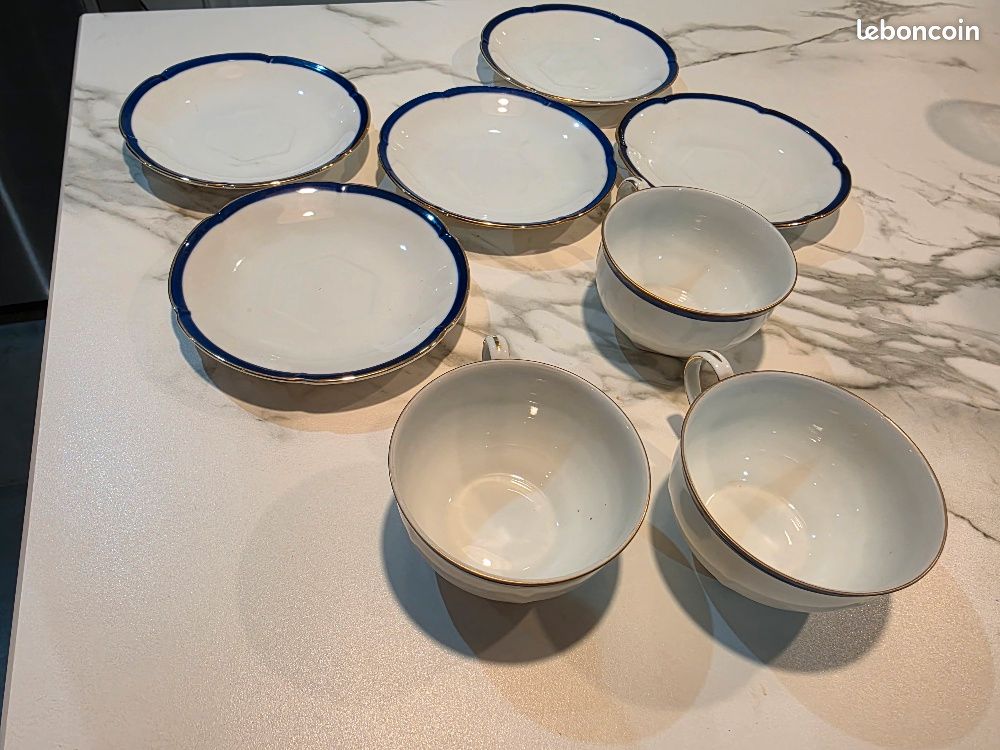 Tasses anciennes en porcelaine de Paris - Brocante et Déco Chic