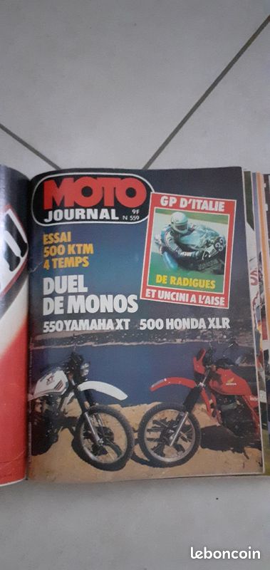Lot de 20 MOTO JOURNAL 1981 à 1985 avec Reliure (image 6)