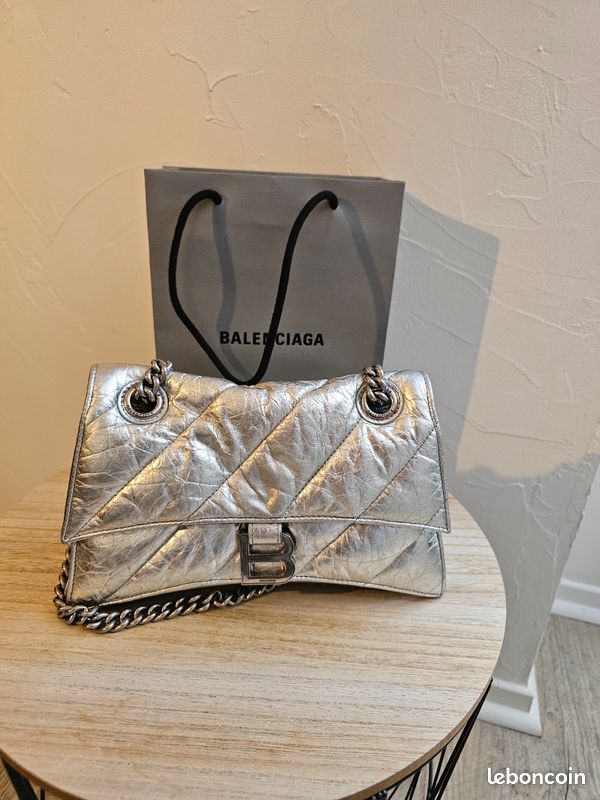Sac Balanciaga Argenté avec Chaînes Accessoires Bagagerie
