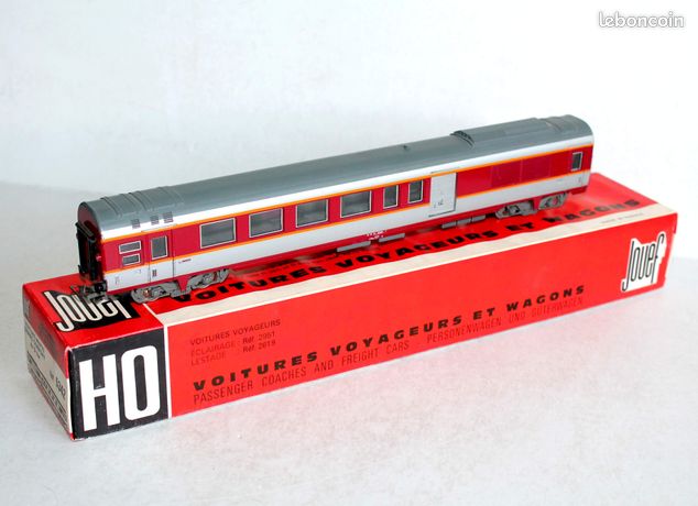 Rare Train Jouef HO : 2 Voitures Voyageur 3e Classe + Fourgon Mixte TEE Trans Express Europ