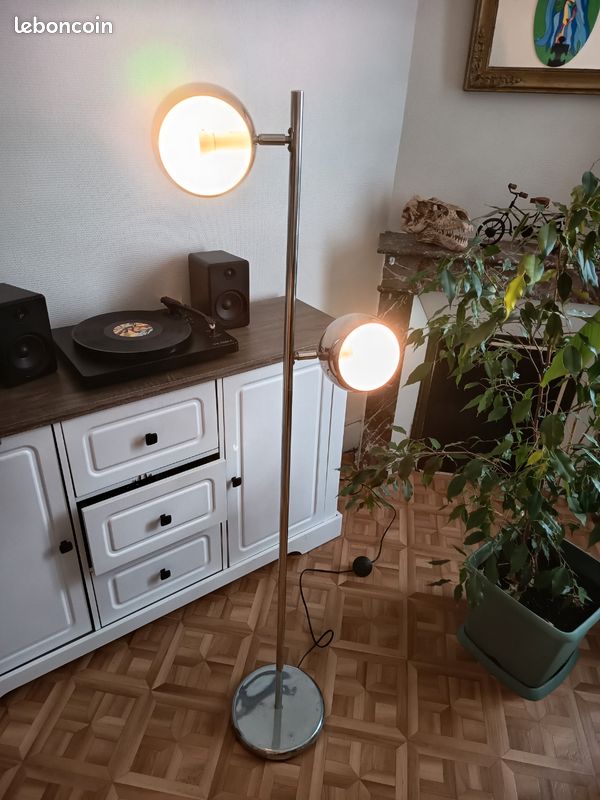 Lampe metal 2 boules (image 1)
