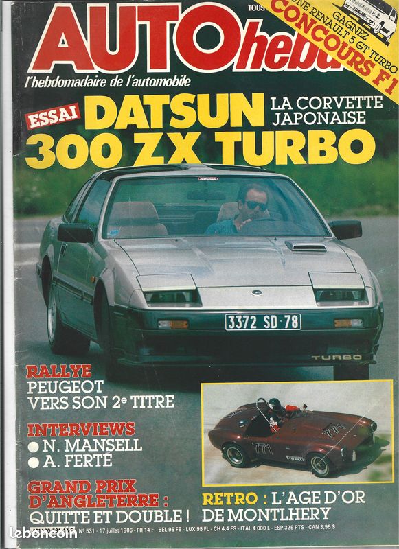 Lot 5 magazines Auto Hebdo 1986 (image 4)