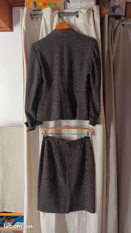 Ensemble Tailleur Femme Gérard Darel - Veste Et Pantalon En Laine Gris, Taille 40