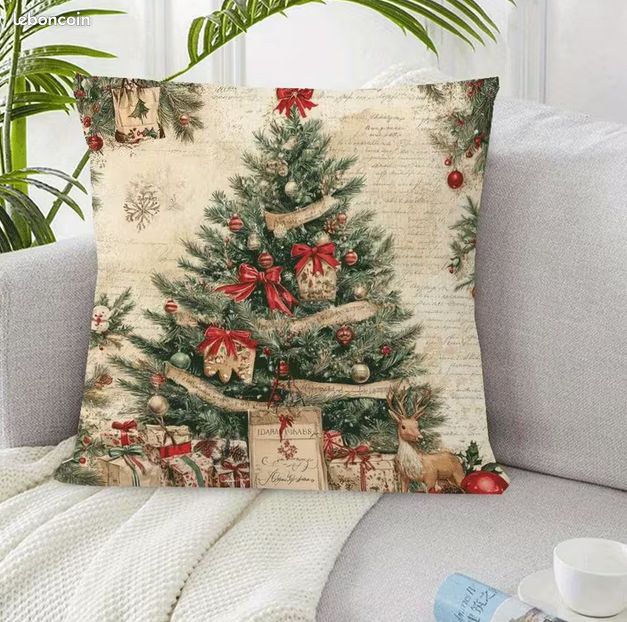 Oreiller Décoratif Sapin De Noël Avec Paillettes - Balsam Fir, 21 X 13 Pouces, Neuf (voir Détails)