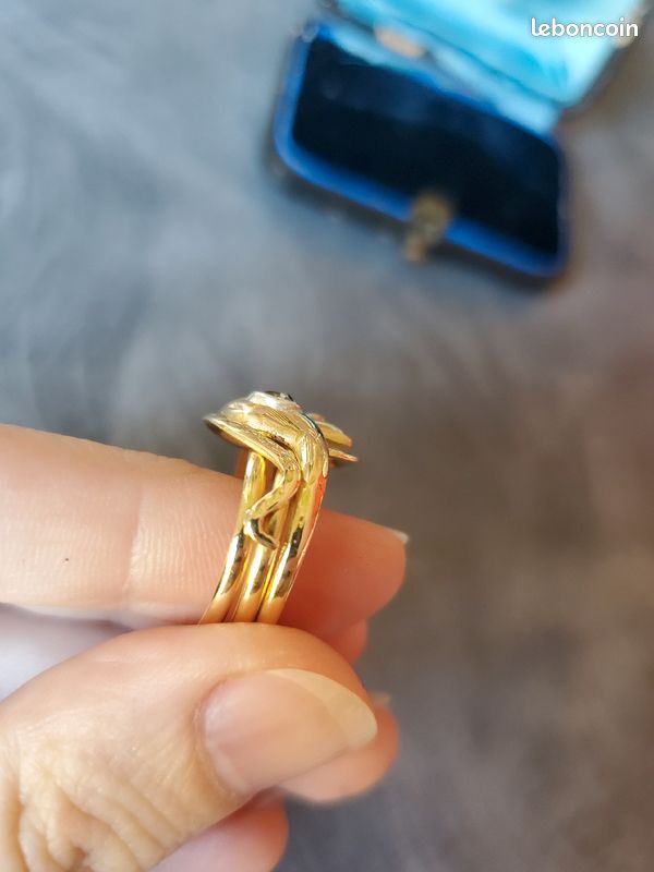 Bague ancienne serpents or jaune (image 5)